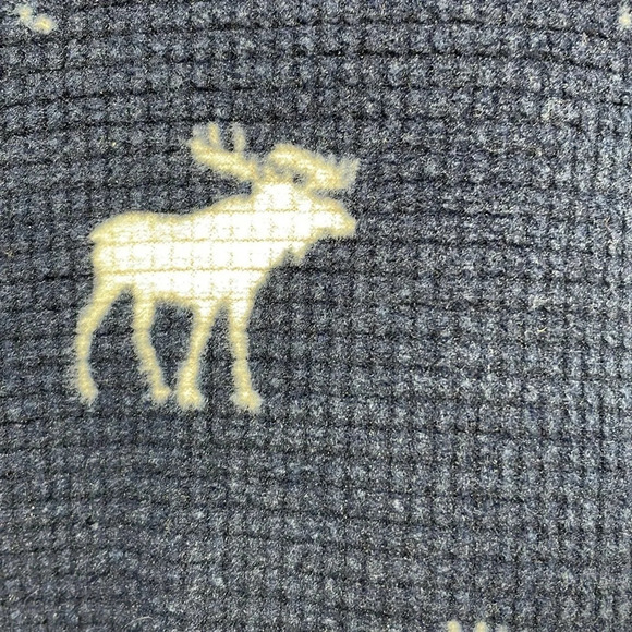 PJ Salvage Pajama Top Women's Large Navy Blue NWT Moose Long Sleeve Waffle Knit - Picture 9 of 13